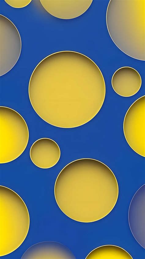 Download Geometric Circles: Blue & Yellow Modern Wallpaper Wallpaper ...