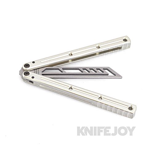 Squid Industries Knives Silver Krake Raken Trainer V3 Balisong Butterf ...