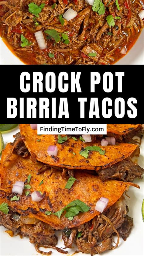 Authentic Crock Pot Birria Tacos Recipe | Recipe | Beef birria recipe ...