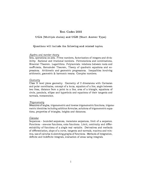 UGA-UGB-2015 - sample paper UGA UGA for ISI - Test Codes 2015 UGA ...