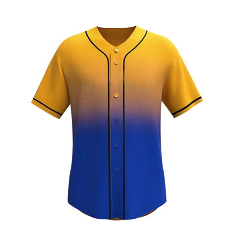 Custom Men’s Ombre Baseball Style Shirts – Power Rich Sports Inc