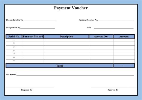 Printable Cash Voucher Template - Printable Free Templates