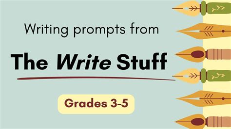 Writing Prompts from The Write Stuff! - Livingston Public Library
