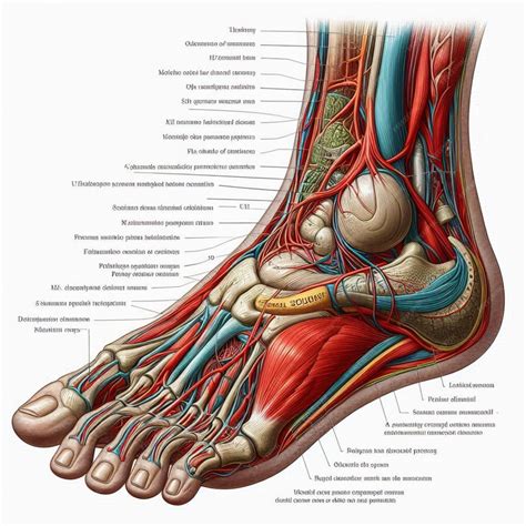 A diagram of the foot and foot of a persons foot | Premium AI-generated ...