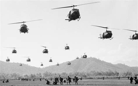 Vietnam War Military Helicopters in Action – HD Wallpaper