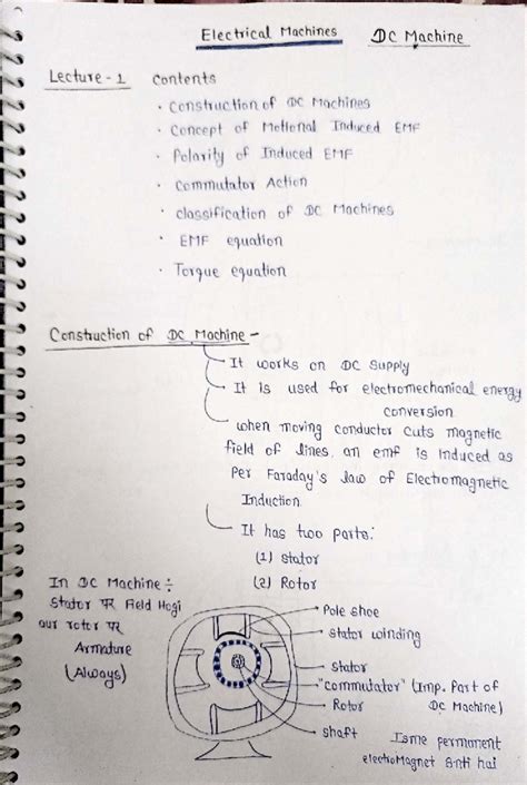 DC Machine Overview: Construction, Operation, and EMF Concepts - Studocu