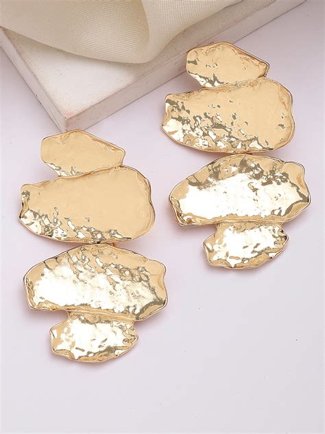 Bohey by KARATCART Gold-Plated Contemporary Gold Drop Earrings for Wom