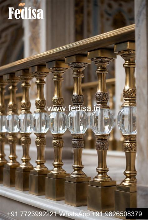 Premium Brass Railing Design For Modern Interiors Gi Pipe Handrail ...