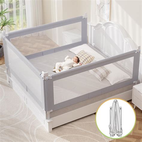 Amazon.com: omzer Bed Guard Rail for Toddlers - Foldable Baby Bed Rail ...