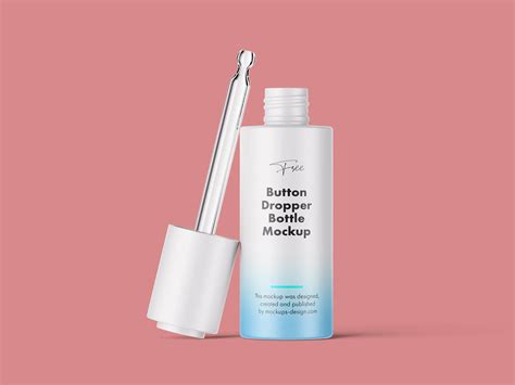 Button Dropper Bottle Blue