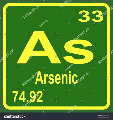 Periodic Table Elements Arsenic: vector de stock (libre de regalías ...