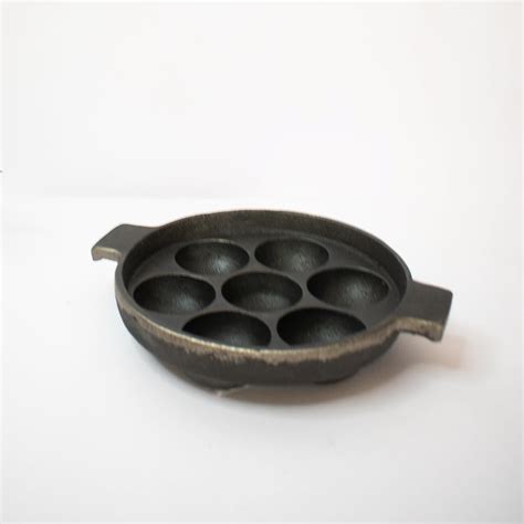 Buy Zishta Handmade Cookware Cast Iron Kuzhipaniyaram| Paniyaram Pan ...
