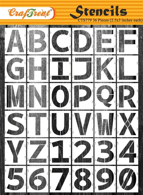 36 Pieces Interlocking alphabet letters Stencil, Reusable Motivational ...