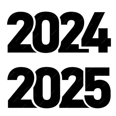 Premium Vector | 2024 and 2025 logo design