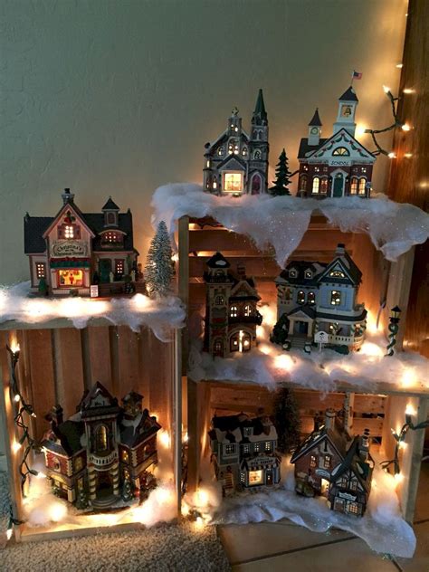 Christmas Village Houses Display Ideas