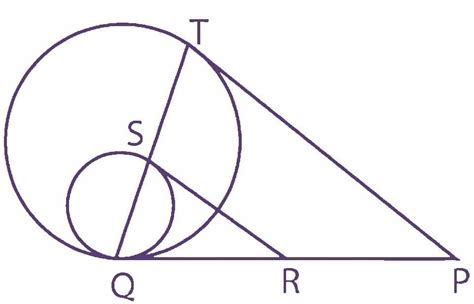 In the following figure, PQ is the common tangent to both the circles ...