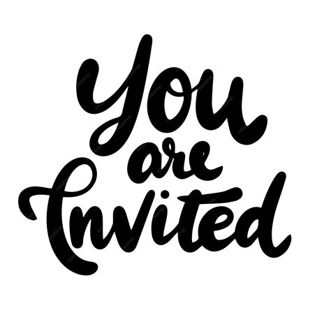 Premium Vector | You Are Invited text isolated on transparent ...