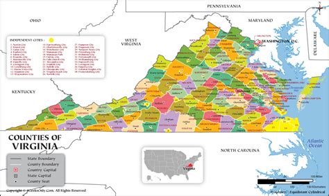 Printable Map Of Virginia Counties