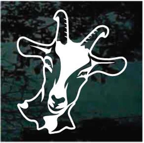 Pygmy Goat Head Decals & Car Window Stickers | Decal Junky