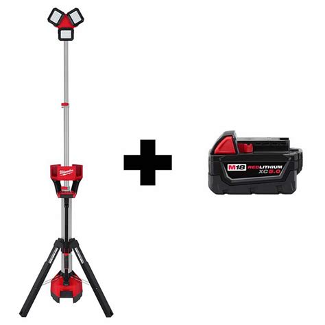 MILWAUKEE, M18, Battery Included, Tower Light Kit - 384NW1|2136-20, 48 ...