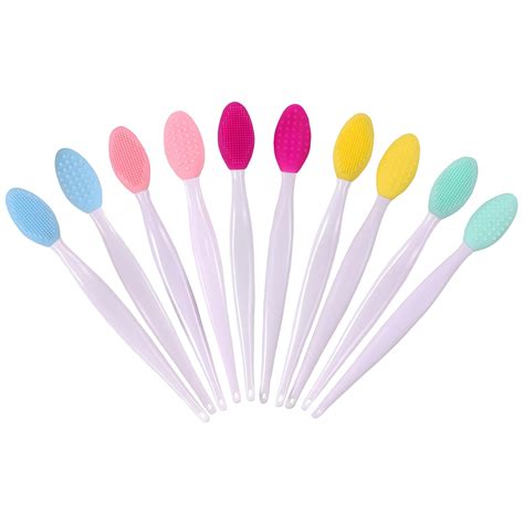 10pcs Silicone Lip Brush Exfoliating Nose Clean Blackhead Removal ...