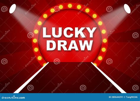 Lucky Draw Stage Design Red Color Stock Illustration - Illustration of enter, join: 280644291