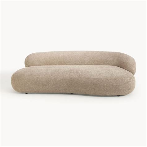 LuxeLounge Boucle 3 Seater Sofa Beige – Nestroots
