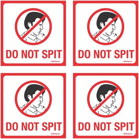 Clickforsign Weather Resistant Long Lasting UV Protected Do not Spit ...