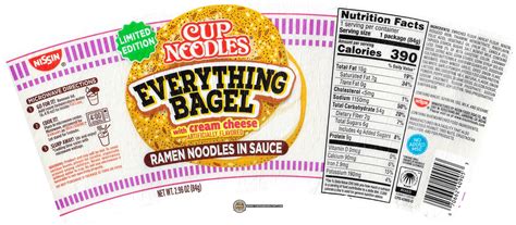 #4806: Nissin Cup Noodles Everything Bagel With Cream Cheese Ramen ...