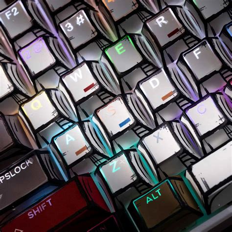 Top Backlit Comic Anime Manga Graffiti Doubleshot Keycaps – CuriosityCaps