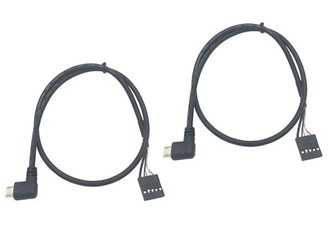 GenHaoQi 50CM 2PCS USB Header to Micro USB Dupont Cable,Micro USB Male ...