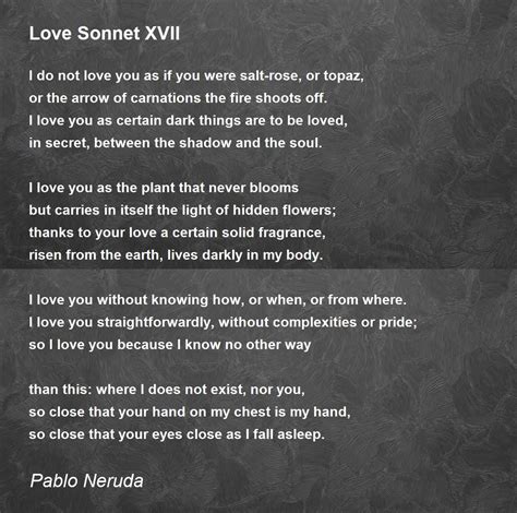 Love Sonnets Pablo Neruda