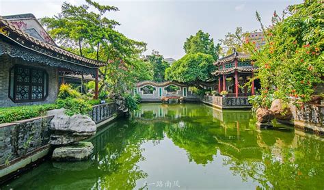 2022顺德清晖园在建筑特色上得中国古典园林之精华。绿树掩映园舍，三角梅则使园林景色更添生气_清晖园-评论-去哪儿攻略
