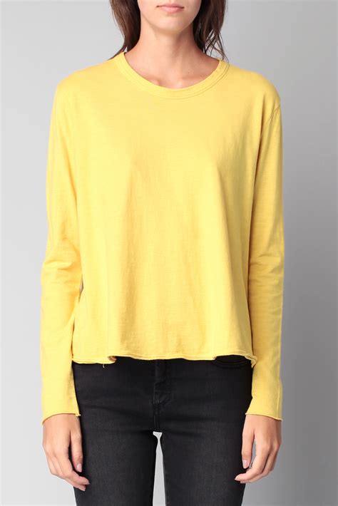 Long Sleeve Yellow Tops at Brenda Norris blog