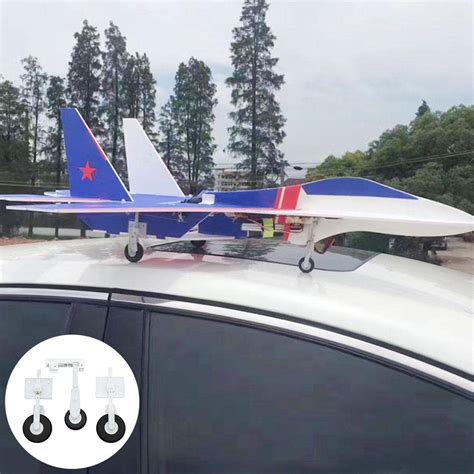 Buy UJEAVETTE RC Plane Landing Gear Kit with Wheels Hobbies Craft for ...