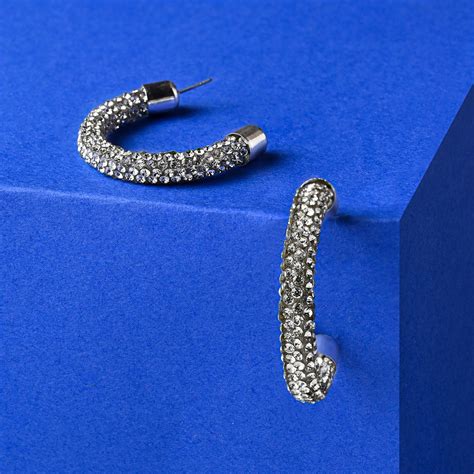 Buy Rhinestone Tube Hoop Online - Accessorize India