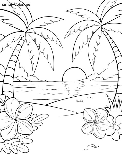 Coloring hawaii | Beach coloring pages, Detailed coloring pages ...
