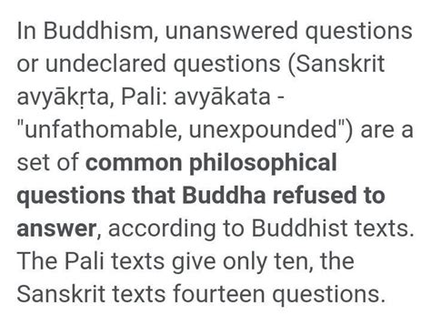 what was the questions of buddha - Brainly.in