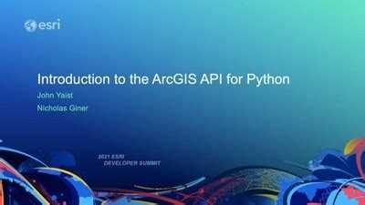 Esri Python API App End 的图像结果
