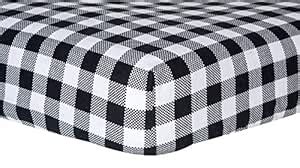 Buy Trend Lab Crib Sheet, Black and Cream Buffalo Check Online at Low ...