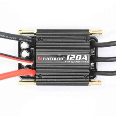 Flycolor Waterproof 120A 2-6S Brushless ESC 5.5V/5A BEC Motorobit ...