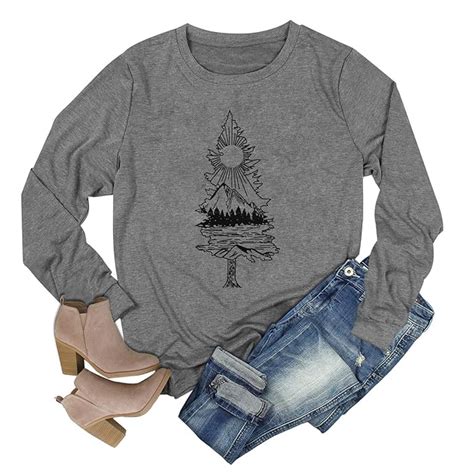 Buy Women Take A Hike Mountain Tree Graphic Printed Tshirt Novelty ...