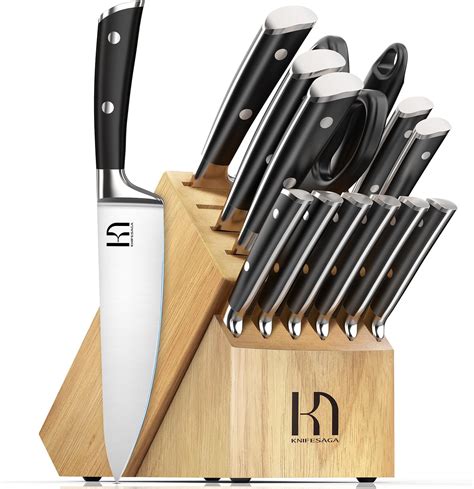Amazon.com: HENCKELS Premium Quality 15-Piece Knife Set with Block ...