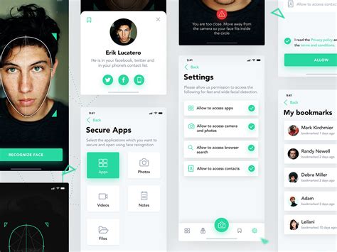 FREE - Facial Recognition App (.PSD & .Sketch) on Behance