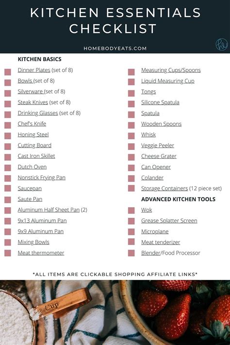 The mega list of kitchen essentials for a new home – Artofit