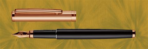 OTTO HUTT, Fountain Pen - DESIGN 01 Black Rose Gold. — SWASTIK penn