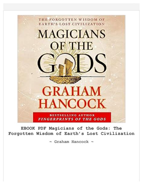 [PDF Magicians of the Gods: The Forgotten Wisdom of Earth’s Lost ...