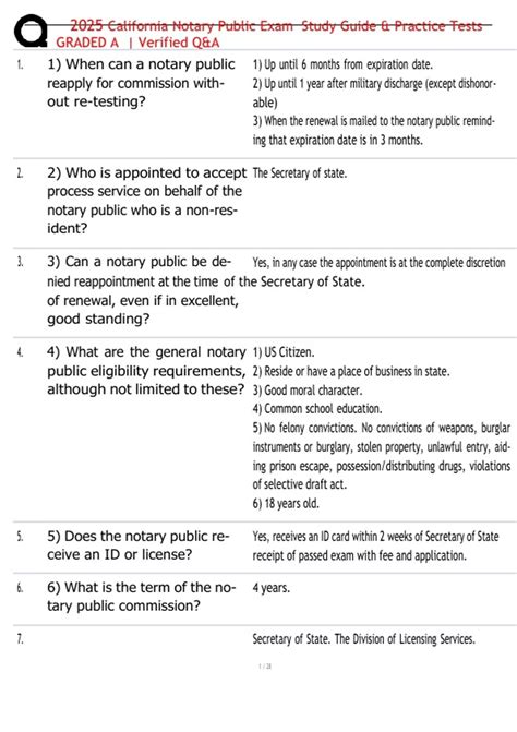 California Notary Public Exam 2025 Study Guide & 7 Practice Tests | 200 ...