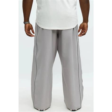Baggy Piping Panel Pants