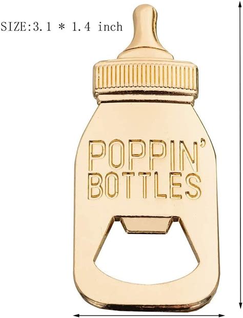 Buy PARTYGOGO 24pcs POPPIN BOTTLES Shape Bottle Opener for Baby Shower ...